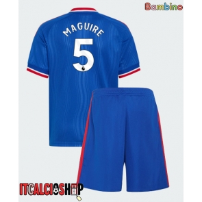 Manchester United Harry Maguire #5 Seconda Maglia Bambino 2026-27 Manica Corta (+ Pantaloni corti)